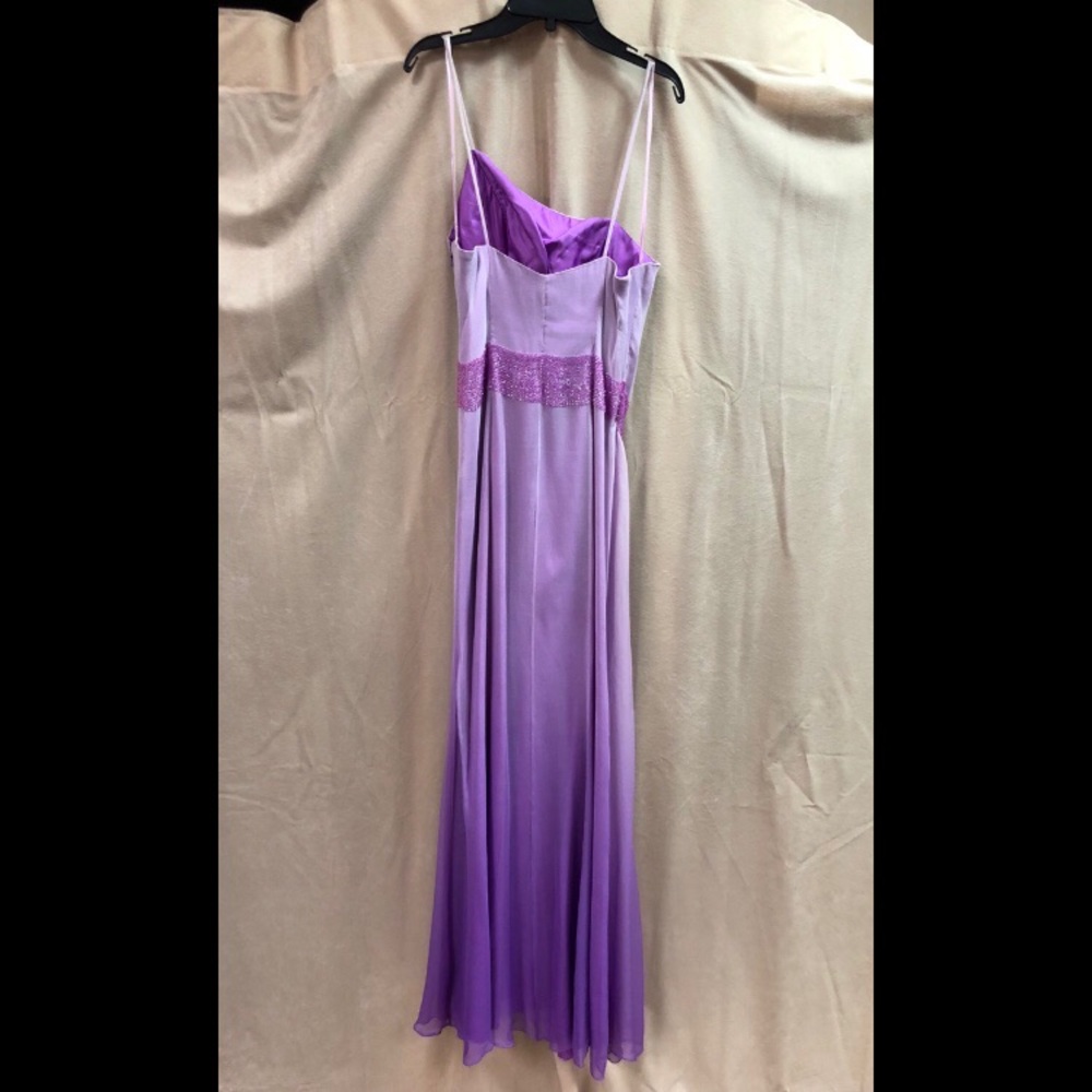 Vintage Lavender Ombre Elegant Beaded Gown - Picture 8 of 8